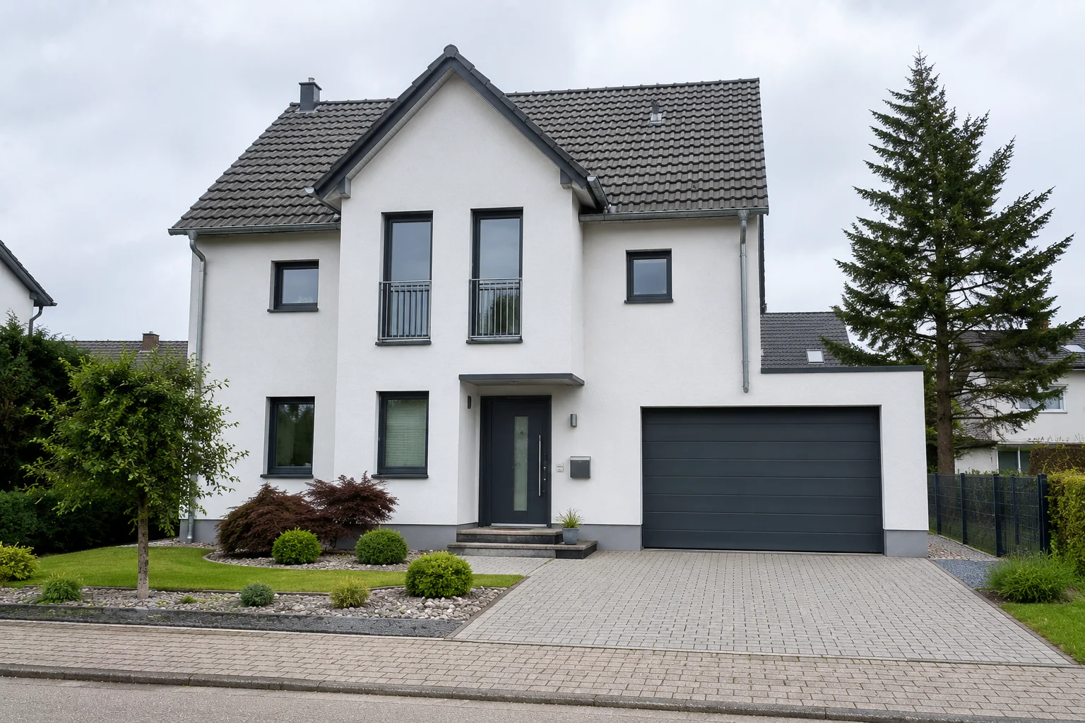 Außenansicht des Reihenhauses in Scheidt, Saarbrücken