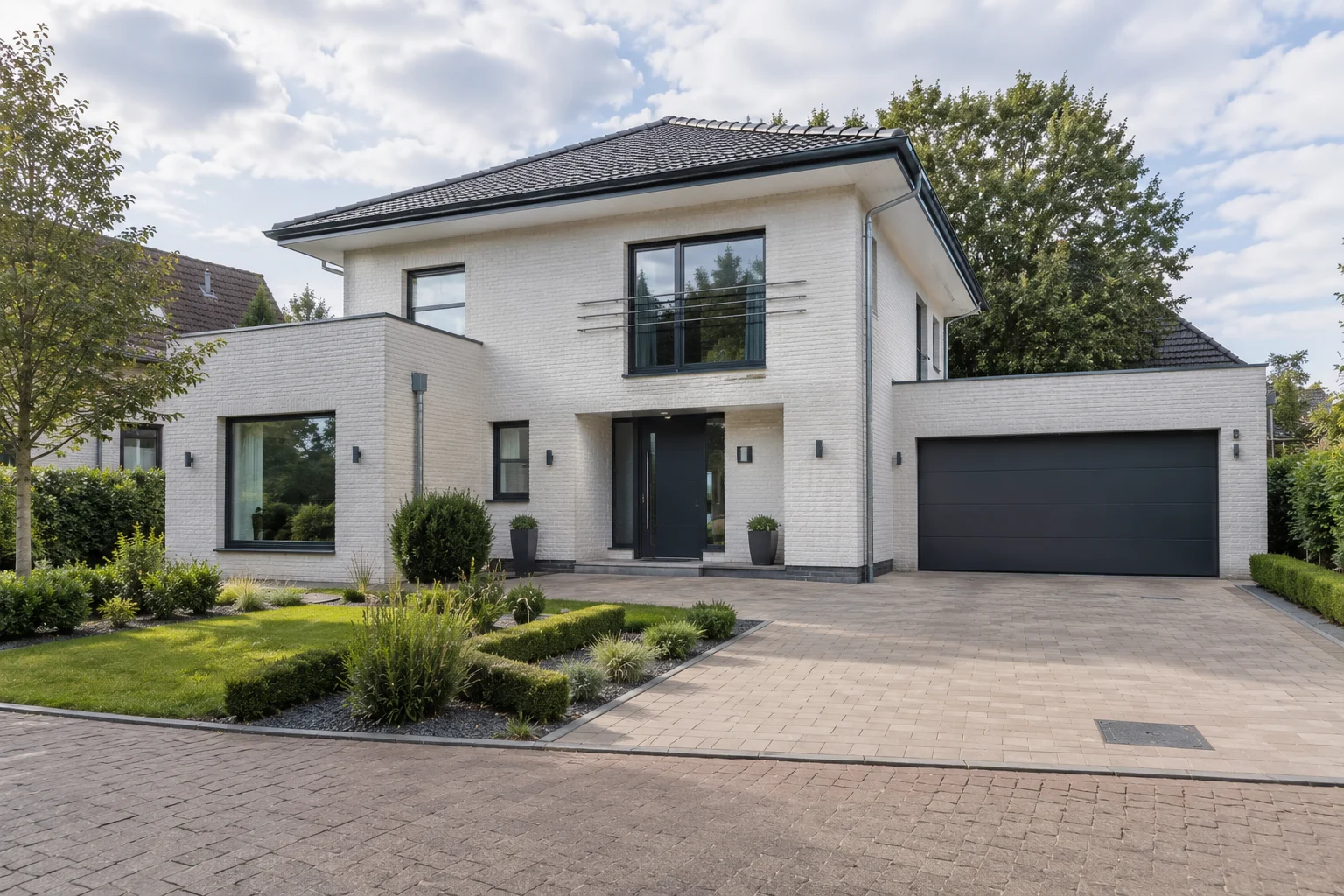 Außenansicht der Villa mit Klinkerfassade in St. Arnual, Saarbrücken