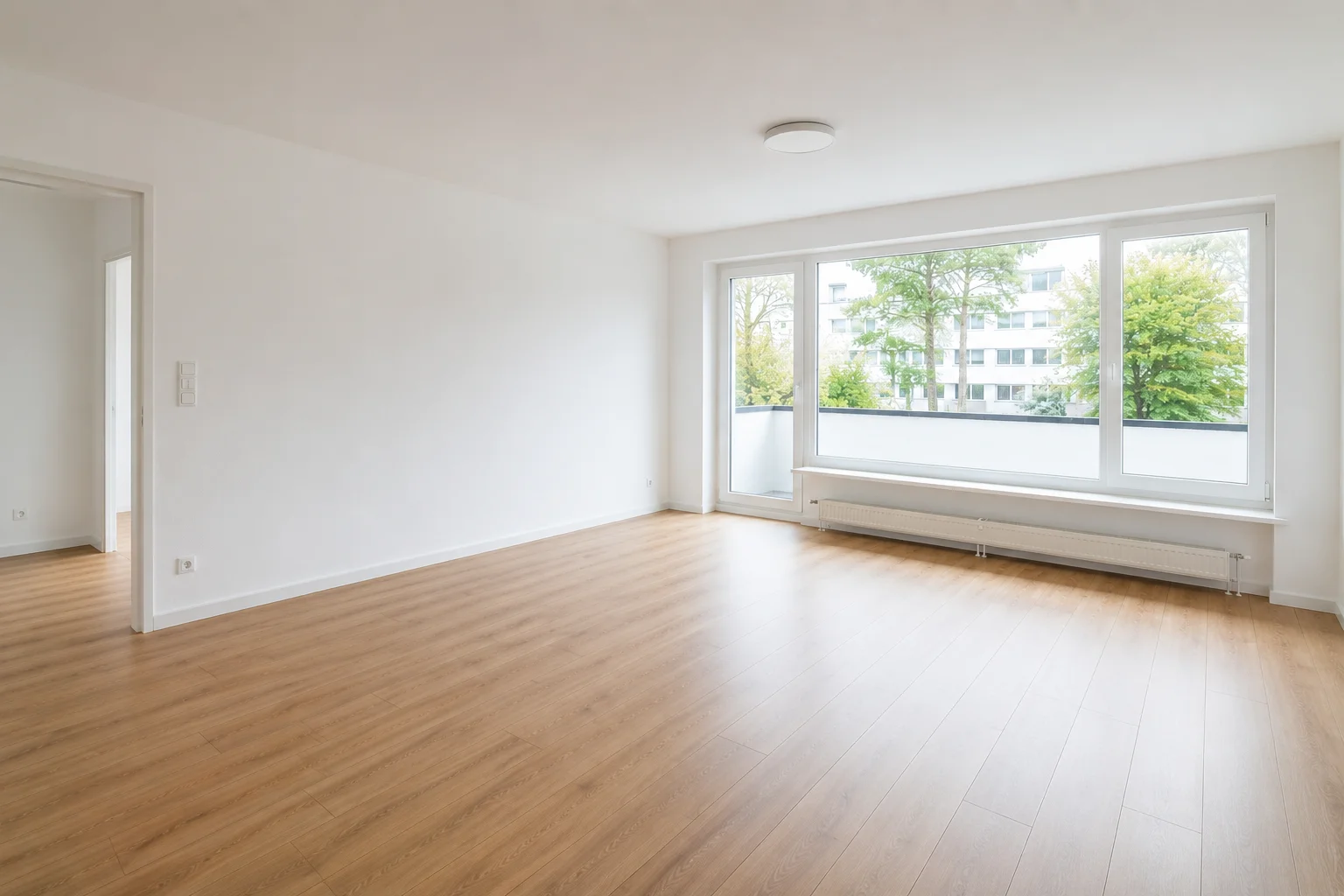 Wohnbereich mit Zugang zum Südbalkon